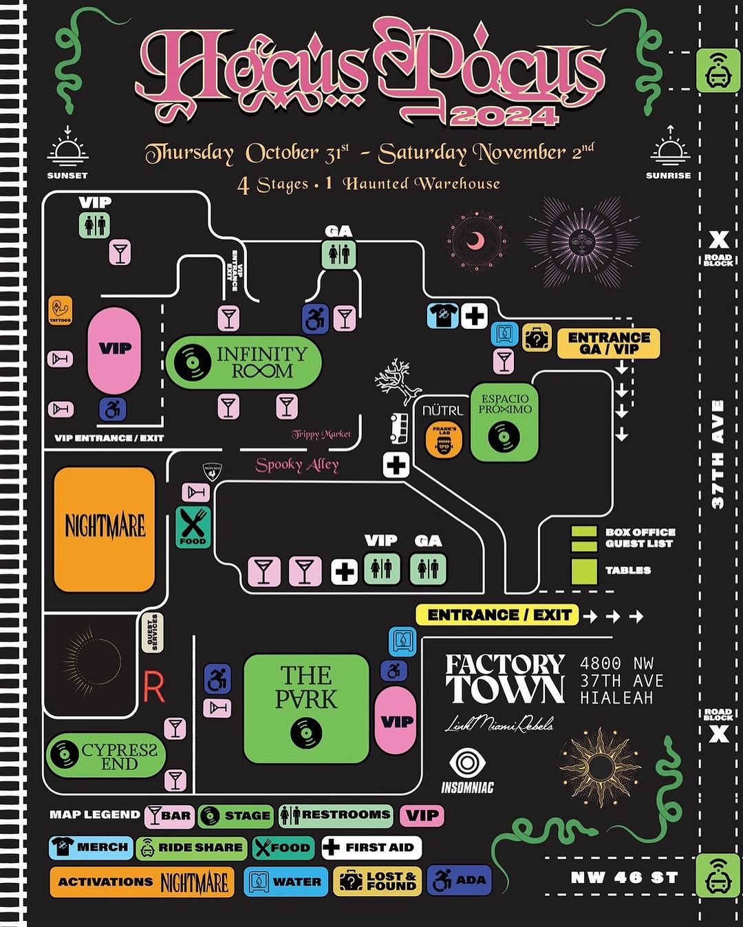 Hocus Pocus 2024 Festival Map