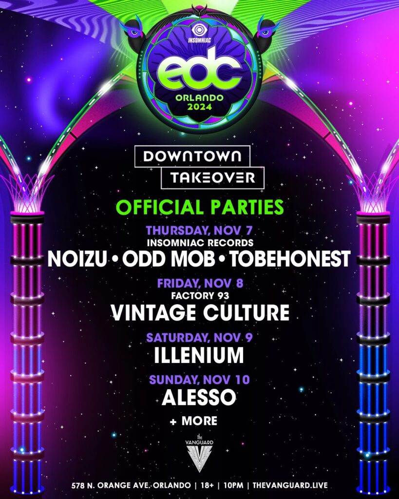 EDC Orlando 2024 Official Parties at The Vanguard