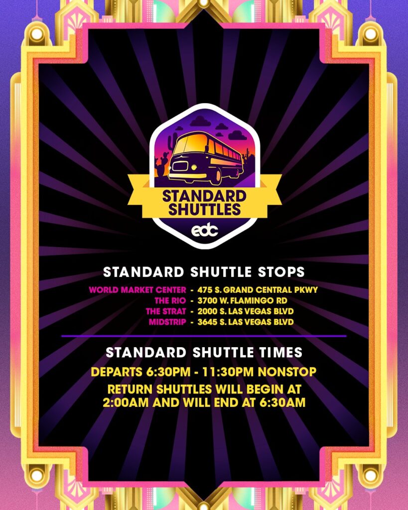 EDC Las Vegas 2025 Shuttle Info