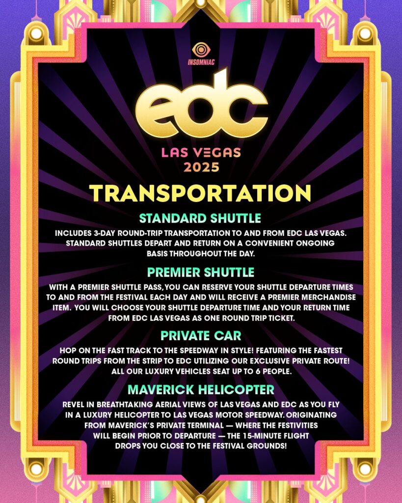 EDC Las Vegas 2025 Transportation Info