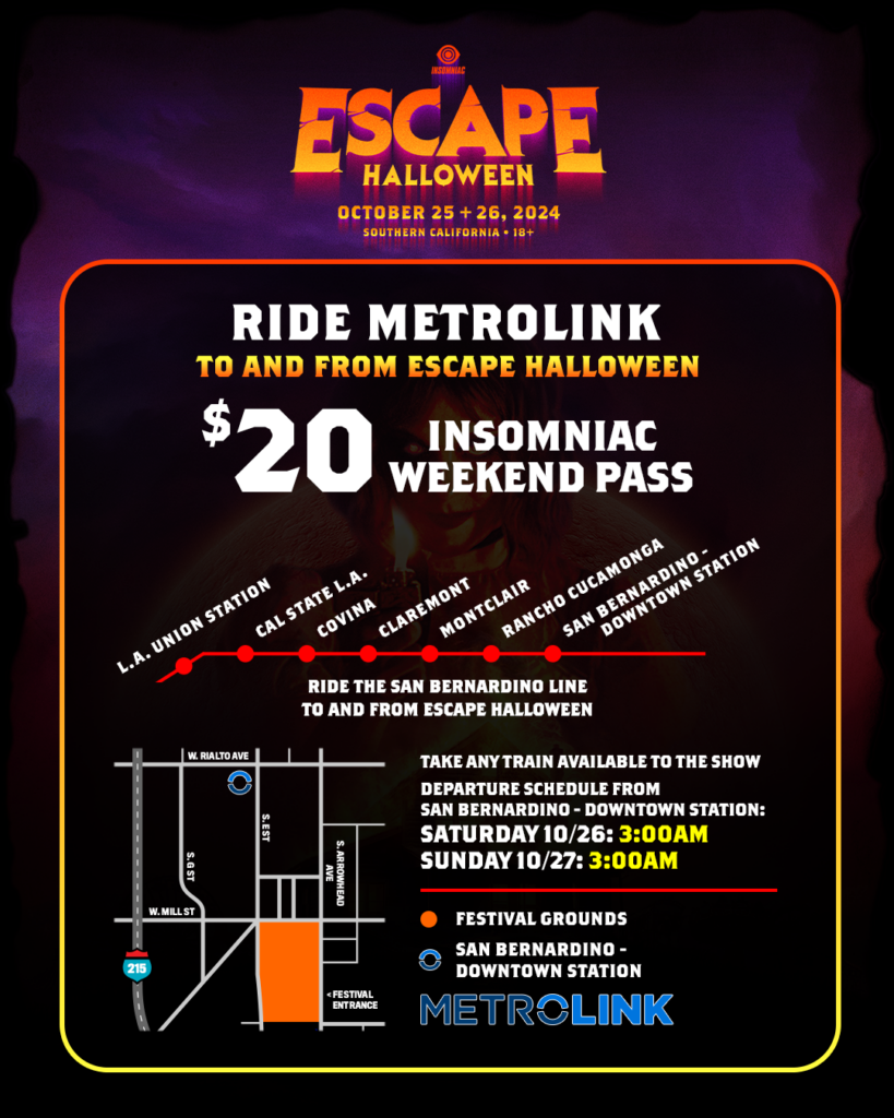 Escape Halloween 2024 Metrolink Info