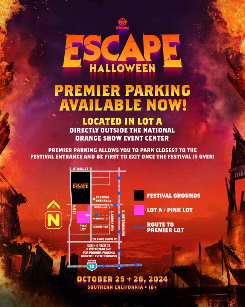 Escape Halloween 2024 parking map