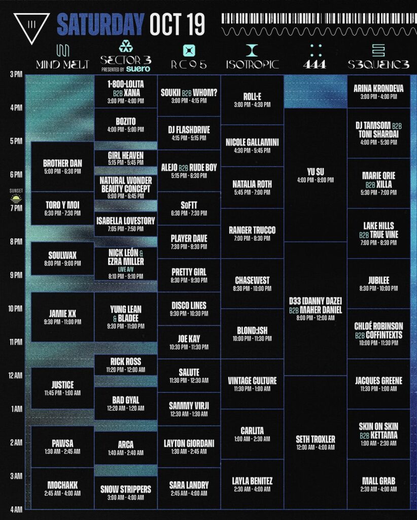 III Points Festival 2024 Set Times - Saturday