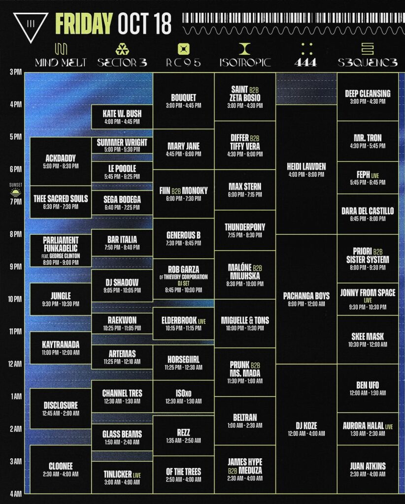 III Points Festival 2024 Set Times - Friday