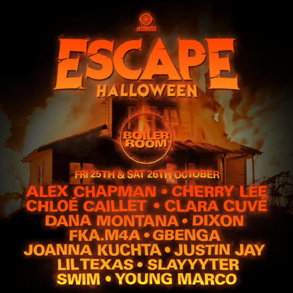 Escape Halloween 2024 - Boiler Room Stage Lineup