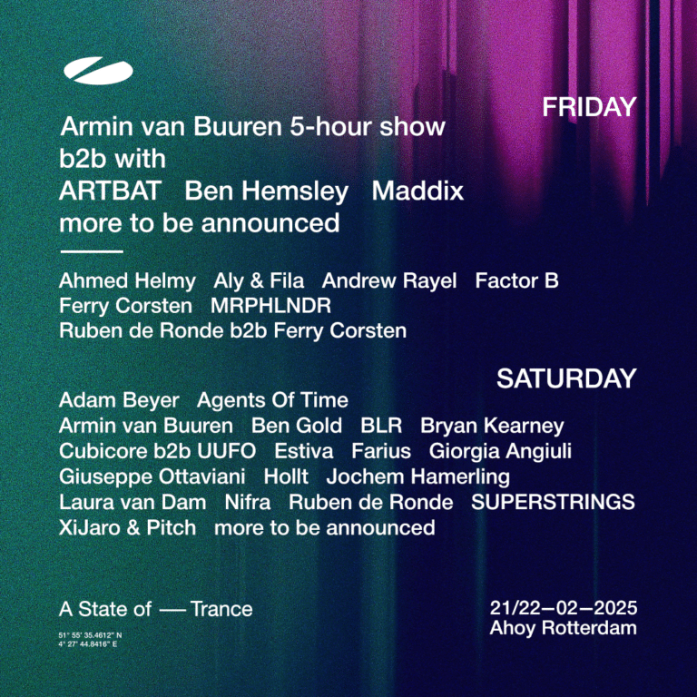 A State Of Trance Reveals First Wave of Artists on 2025 Lineup EDM Identity
