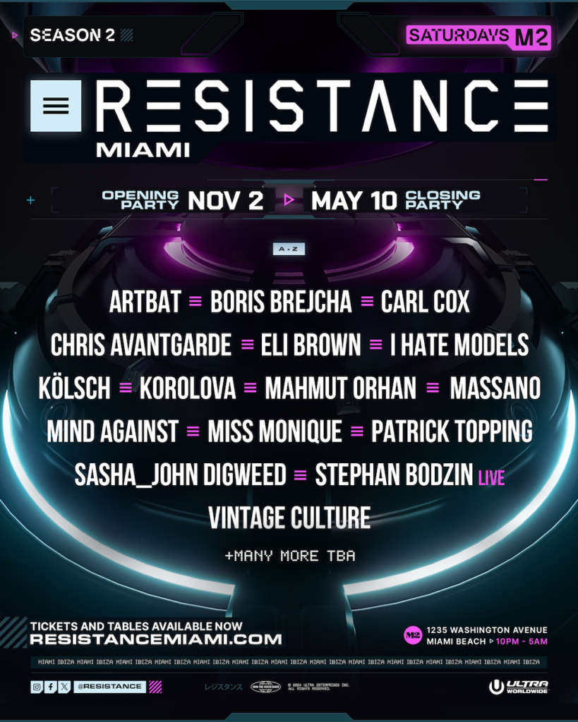 RESISTANCE Miami at M2 Miami - Season 2 Headliners