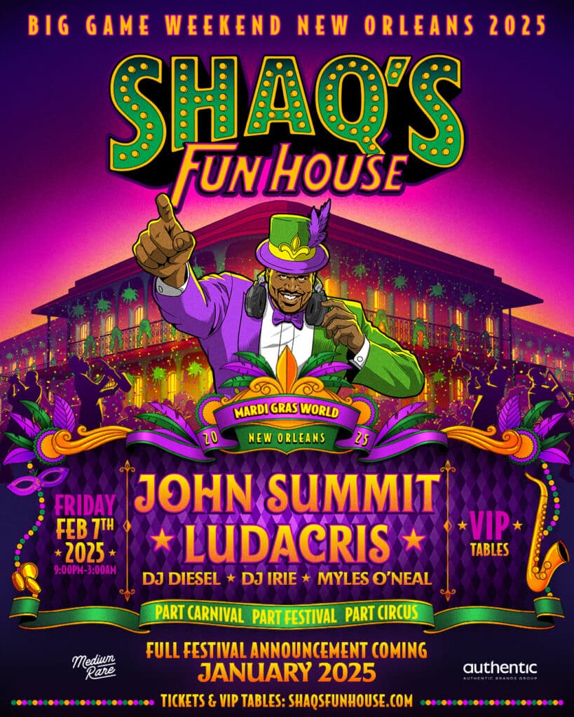 Shaq's Fun House Big Game Weekend New Orleans 2025 - Initial Lineup