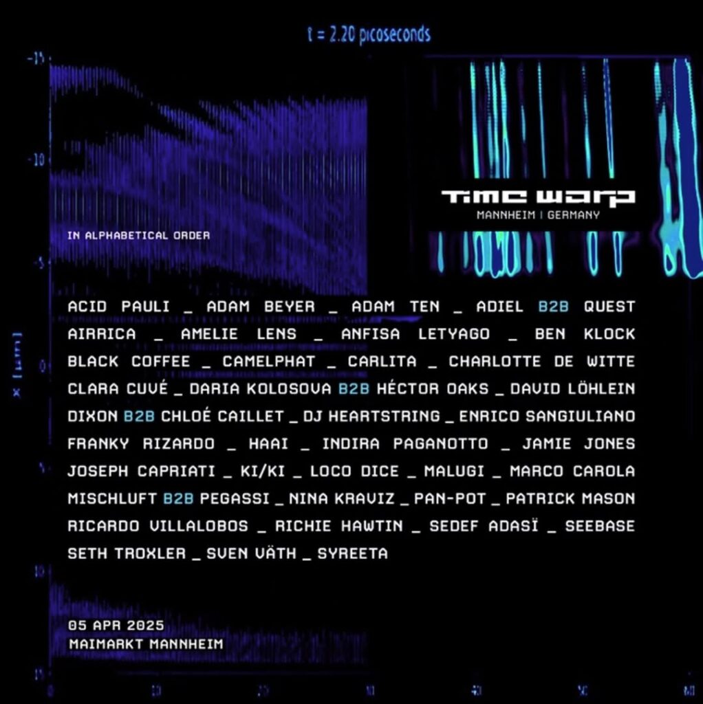 Time Warp Mannheim 2025 Lineup