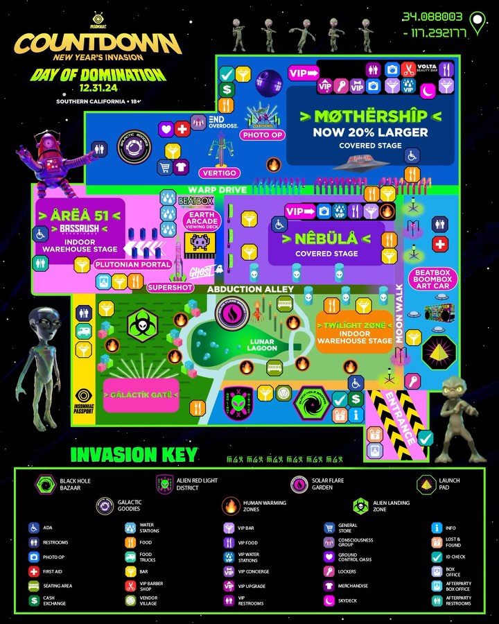 Countdown NYE 2024 Festival Map