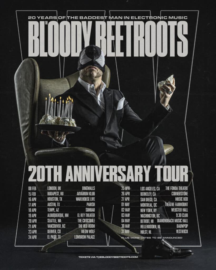 The Bloody Beetroots Worldwide 2025 20th Anniversary Tour - Dates & Venues