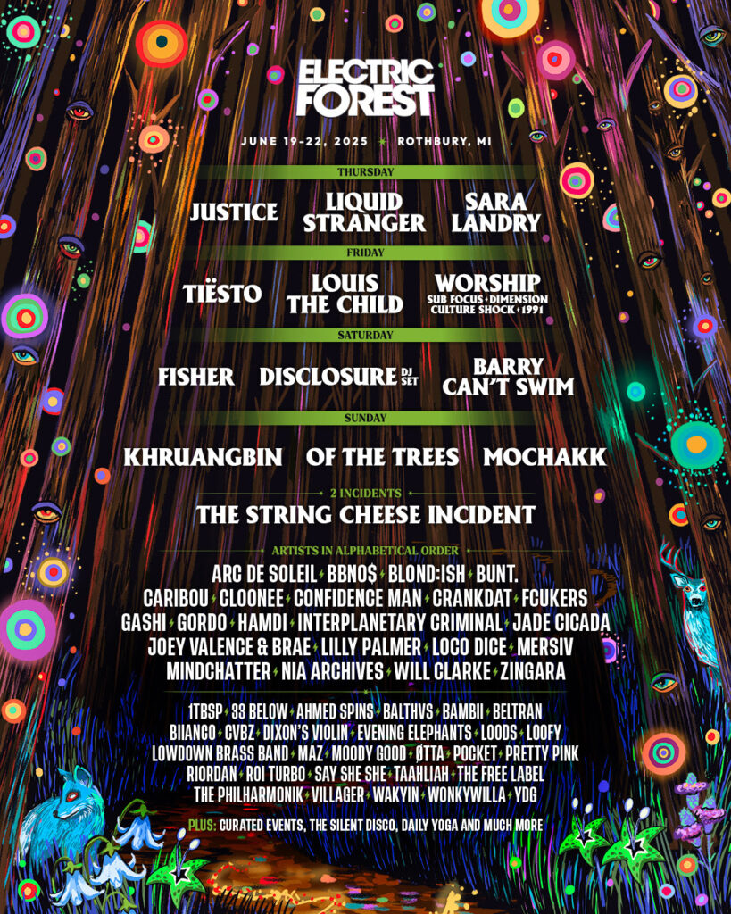 Electric Forest 2025 - Initial Lineup