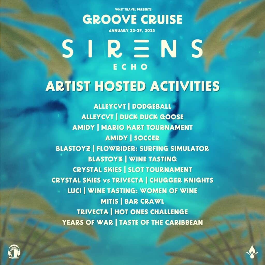 Groove Cruise Miami 2025 Artist Hosted Activities