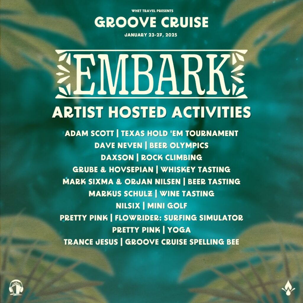 Groove Cruise Miami 2025 Artist Hosted Activities