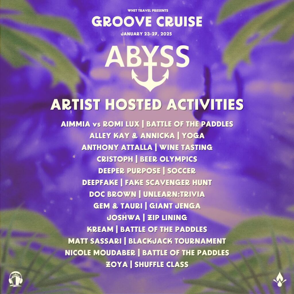 Groove Cruise Miami 2025 Artist Hosted Activities