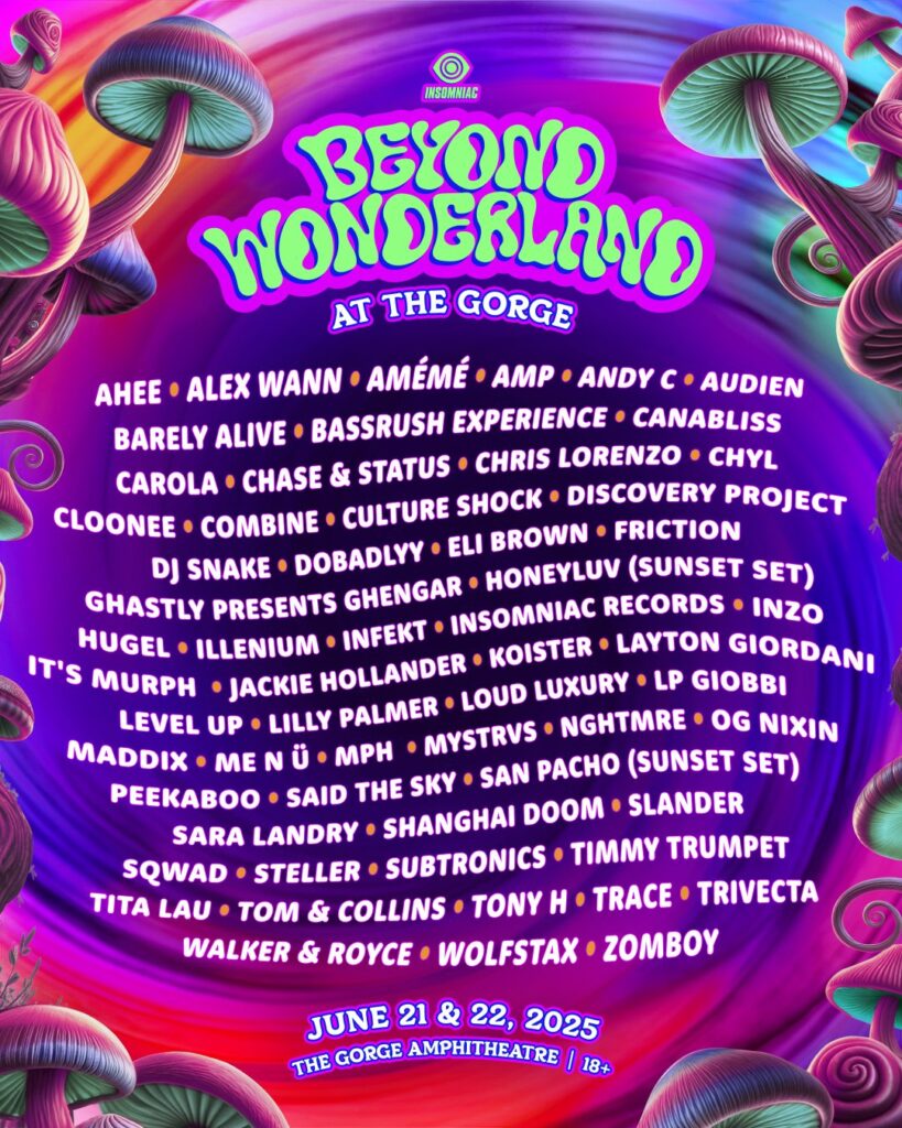 Beyond Wonderland at The Gorge 2025 - Lineup