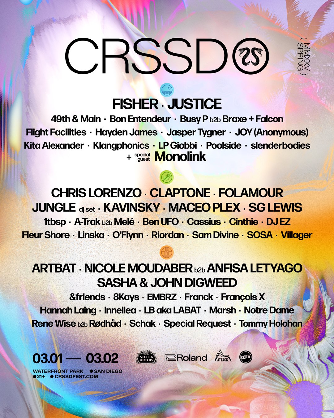 CRSSD Festival Spring 2025 Full Lineup