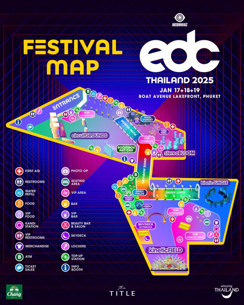 EDC Thailand 2025 - Festival Map