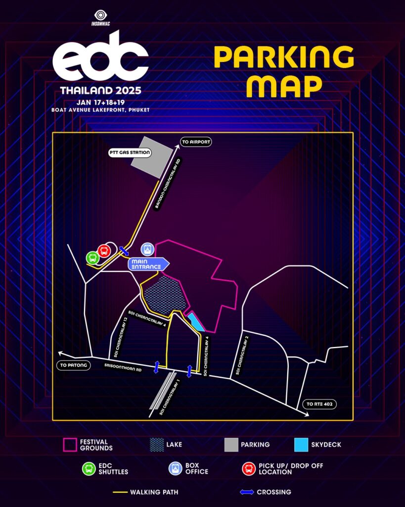 EDC Thailand 2025 - Parking Map