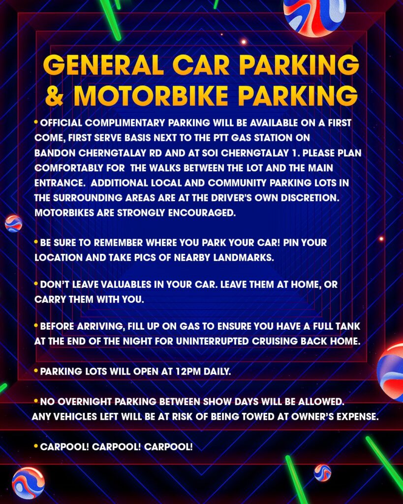 EDC Thailand 2025 Parking Info