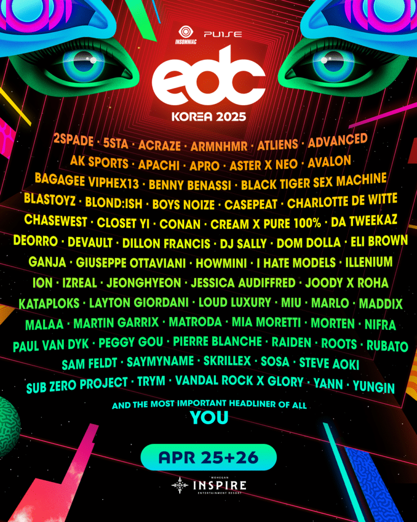 EDC Korea 2025 - Lineup