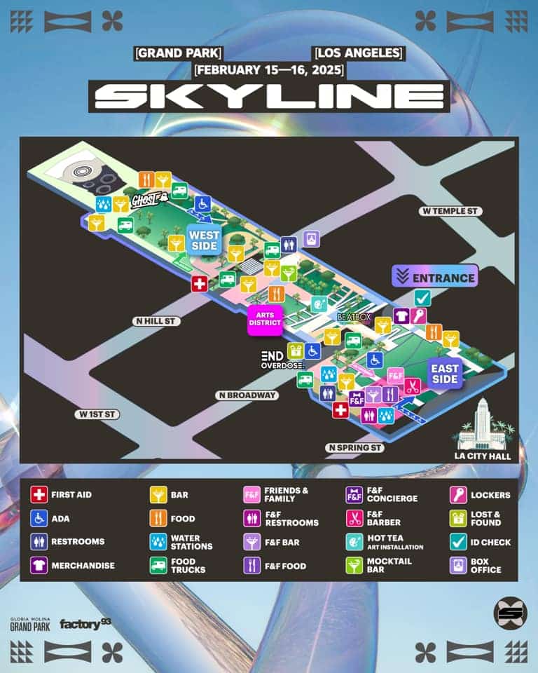 Skyline Los Angeles 2025 - Festival Map