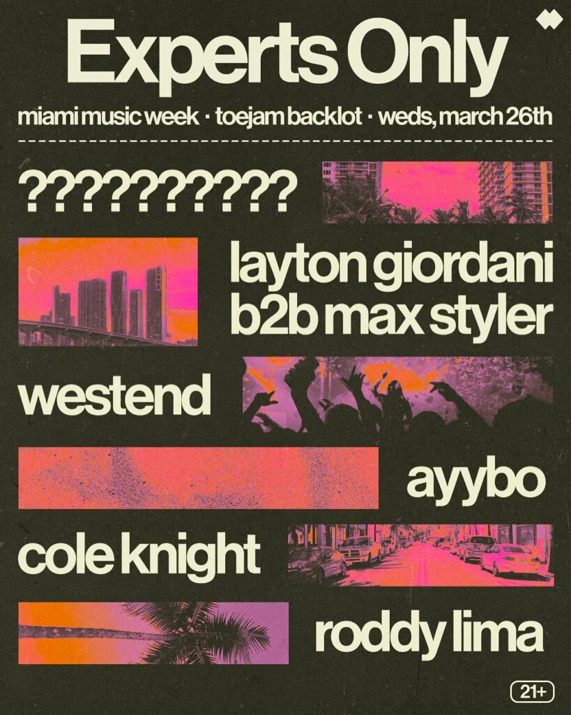 John Summit Experts Only Miami Music Week 2025 Lineup