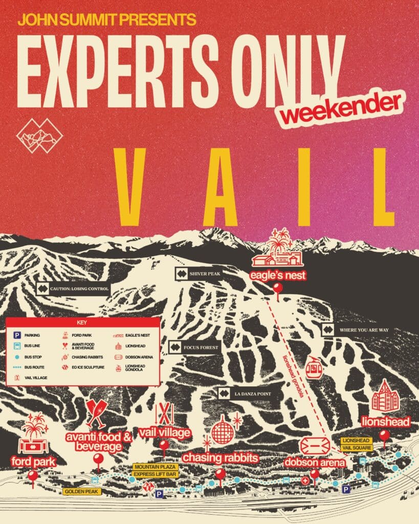 John Summit Experts Only Weekender Vail 2024 Map