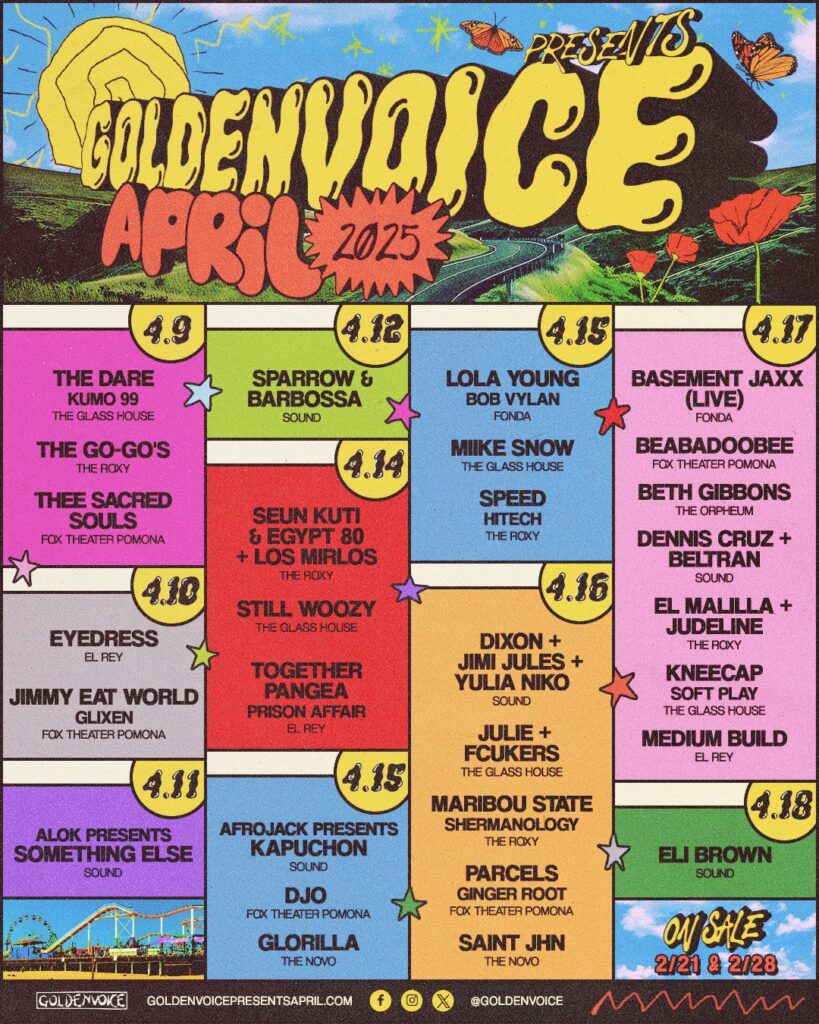 Goldenvoice Presents April 2025 SoCal