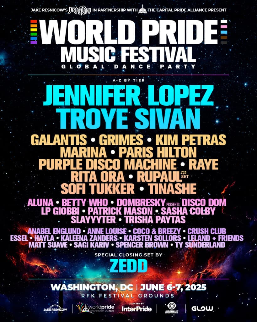 World Pride Music Festival 2025 - Lineup