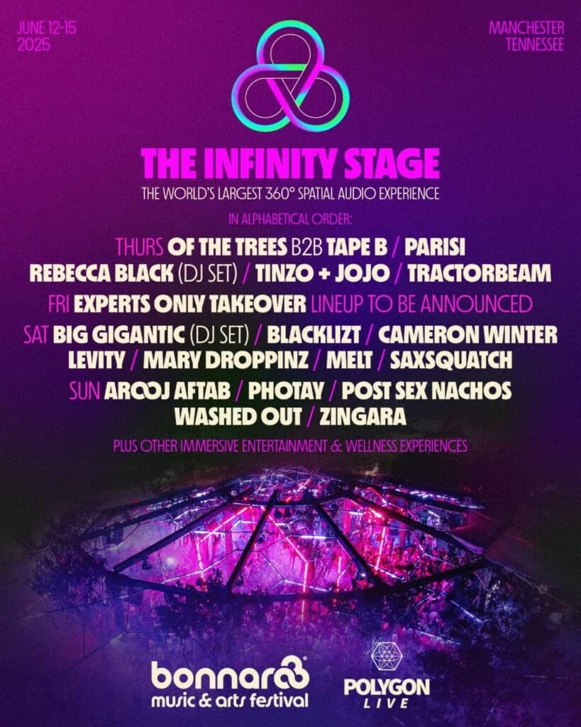 Bonnaroo 2025 - Infinity Stage Lineup