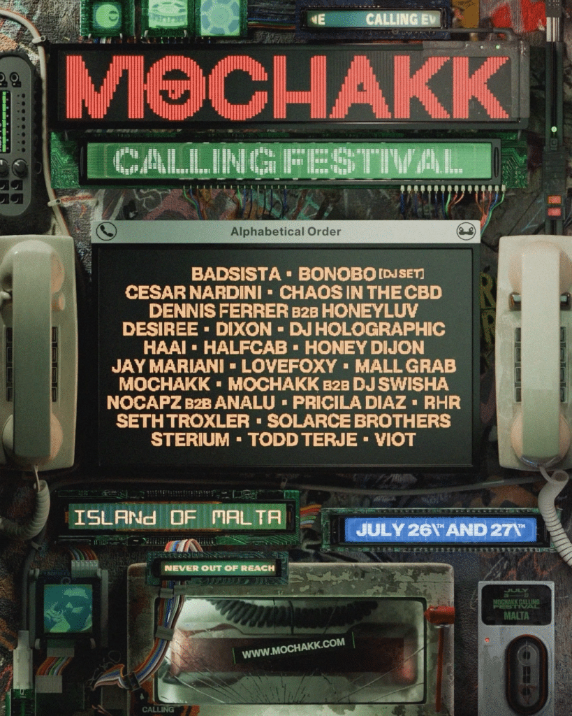 Mochakk Calling Festival Malta 2025 - Lineup