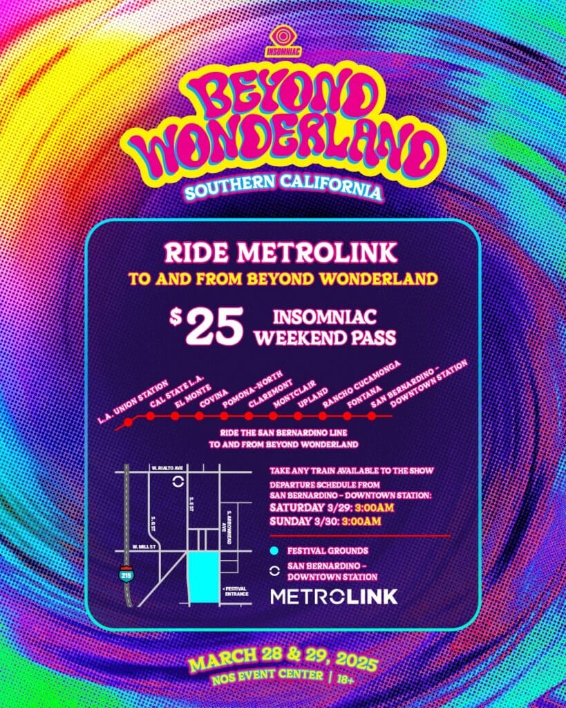 Beyond Wonderland SoCal 2025 - Metrolink Info