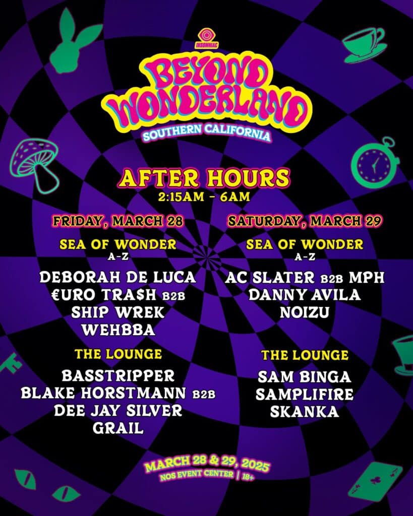 Beyond Wonderland SoCal 2025 - After Hours Lineup