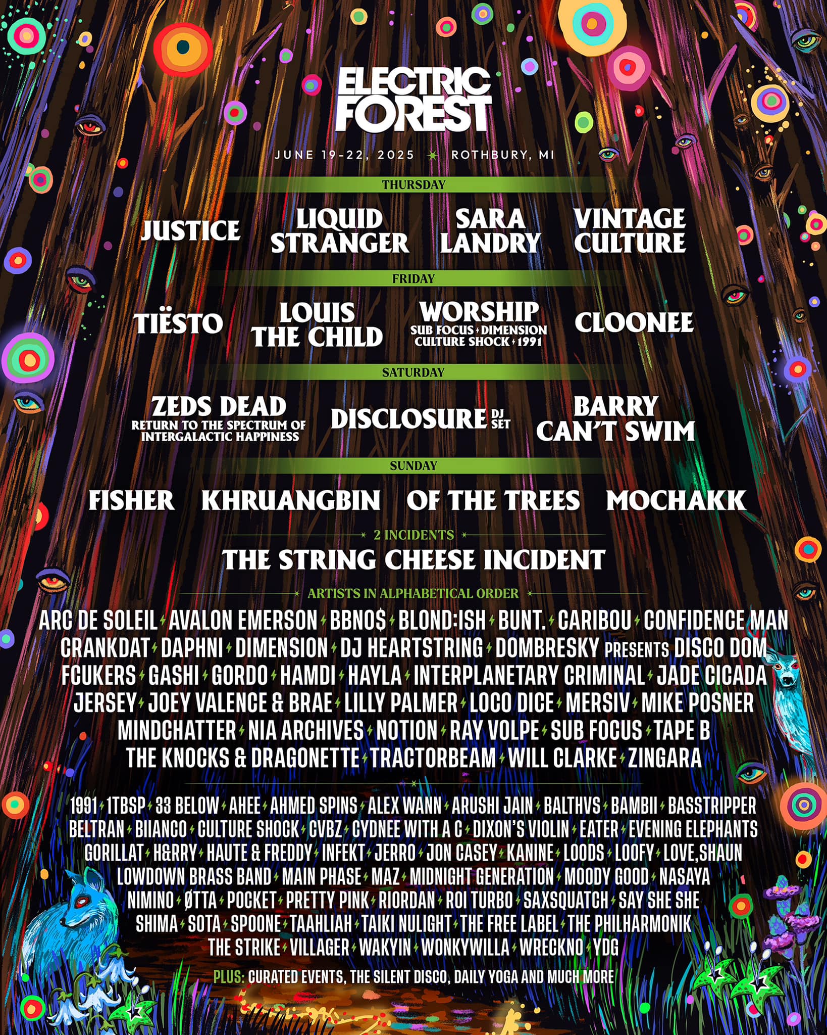 Electric Forest 2025 Phase 2 Lineup