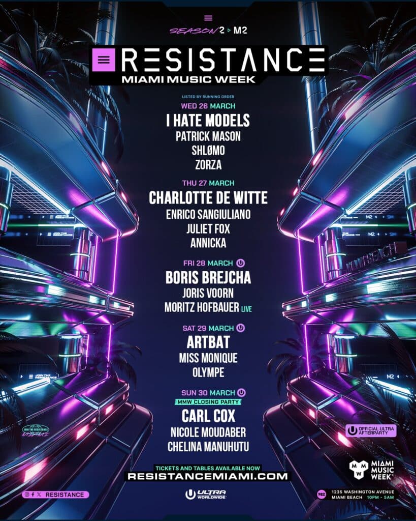 RESISTANCE Miami Music Week 2025 - Lineup