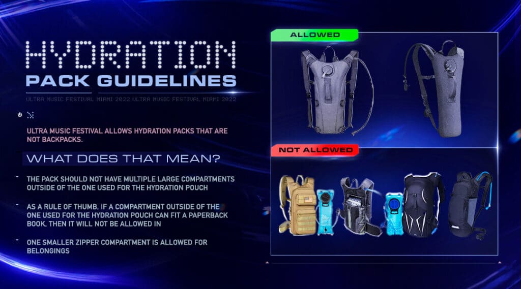 Ultra Music Festival 2025 Hydration Pack Guidelines