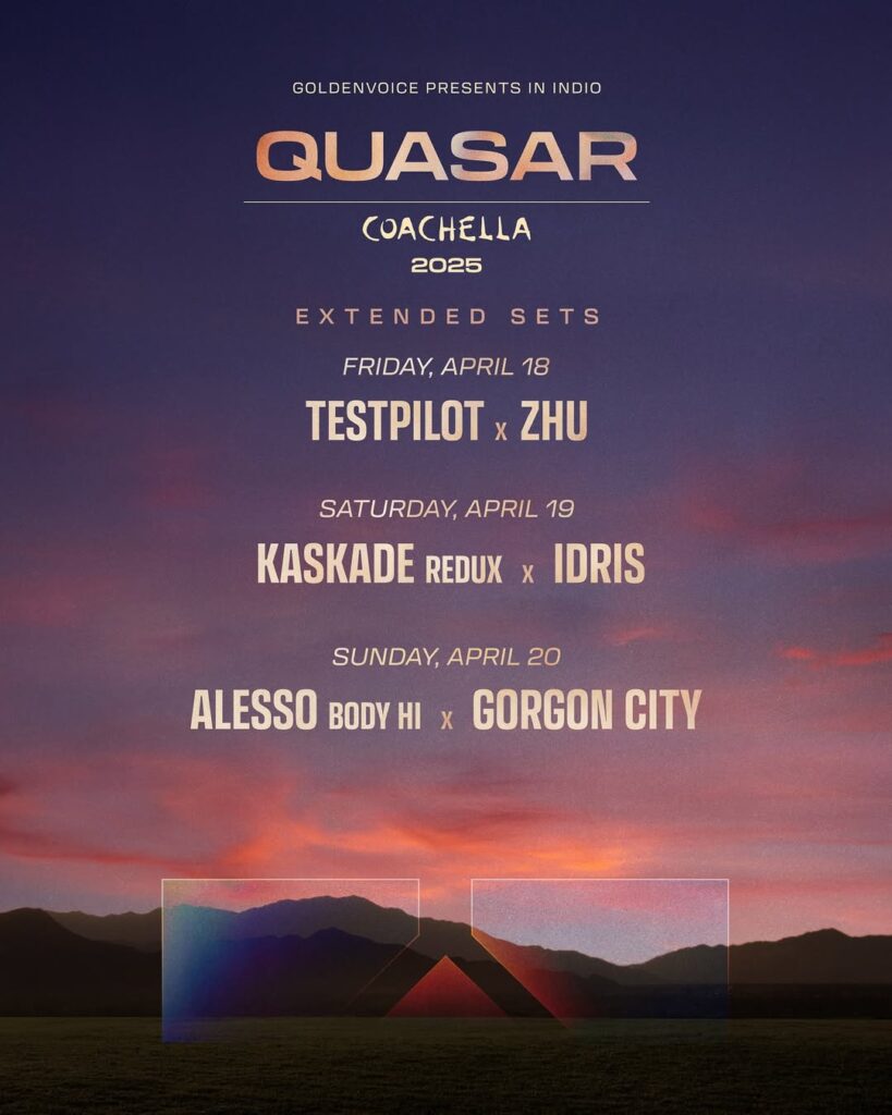 Coachella 2025 Quasar Lineup - Weekend 2