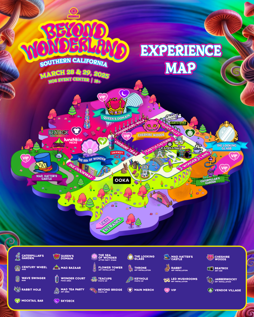 Beyond Wonderland SoCal 2025 - Experience Map