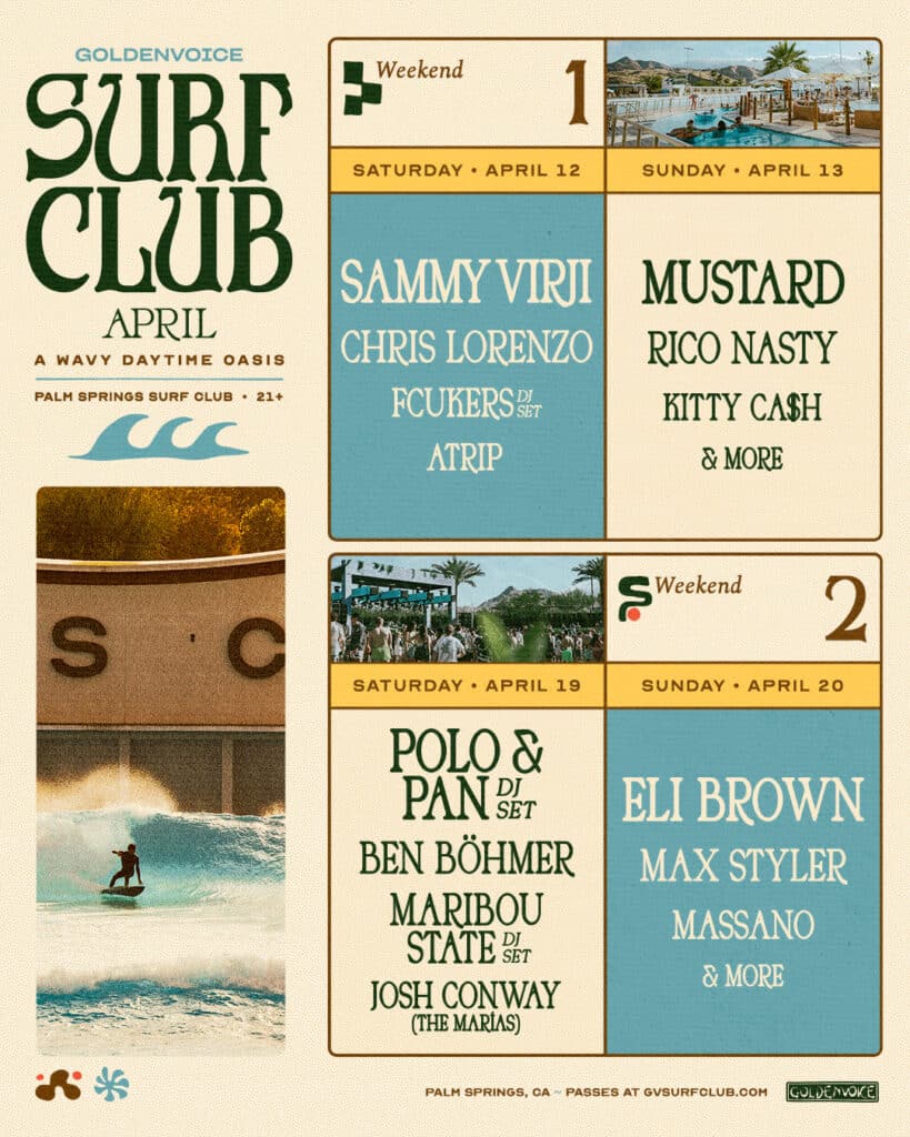 Goldenvoice Surf Club 2025 - Lineup