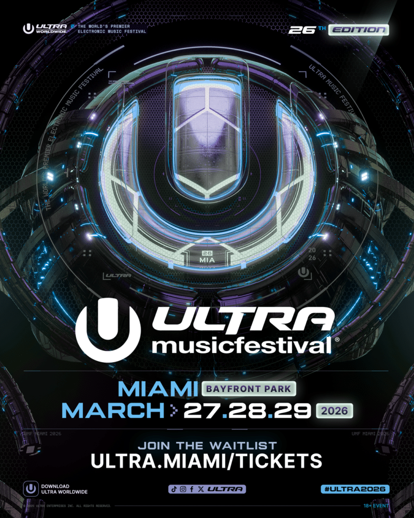 Ultra Music Festival 2026 Announcement Flyer