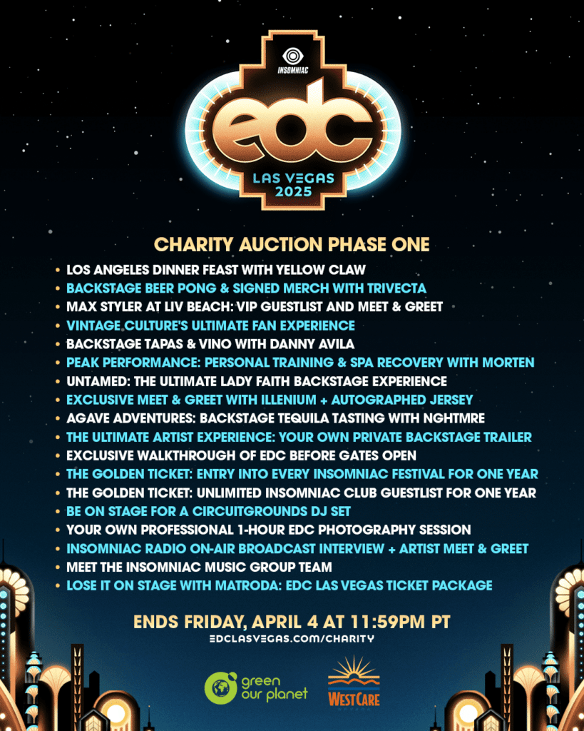 EDC Las Vegas 2025 Charity Auction Items - Phase One