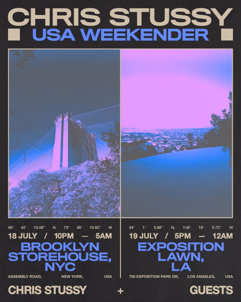 Chris Stussy USA Weekender 2025 - Dates & Venues