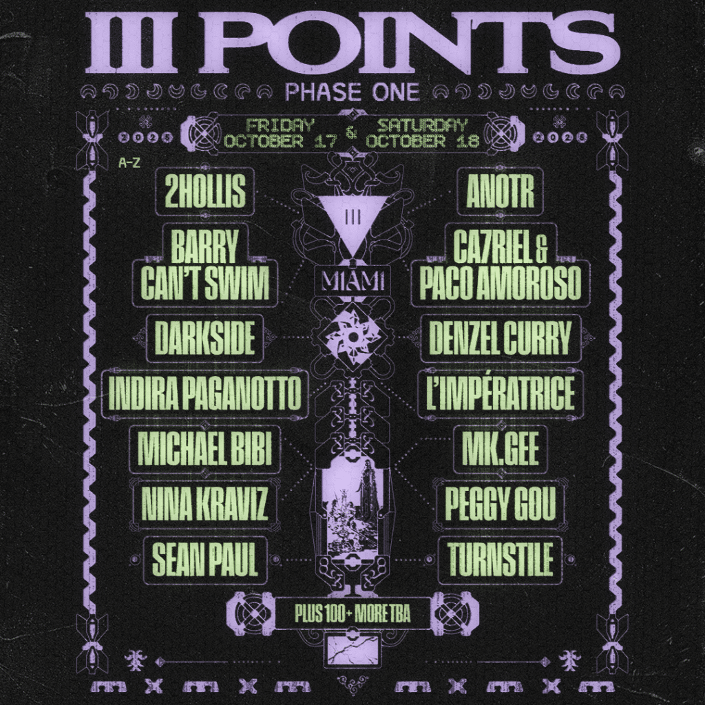 III Points Festival Miami 2025 - Phase 1 Lineup