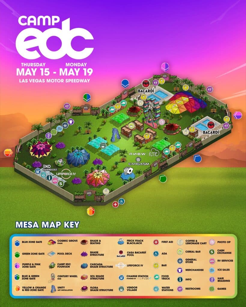 Camp EDC 2025 Mesa Map