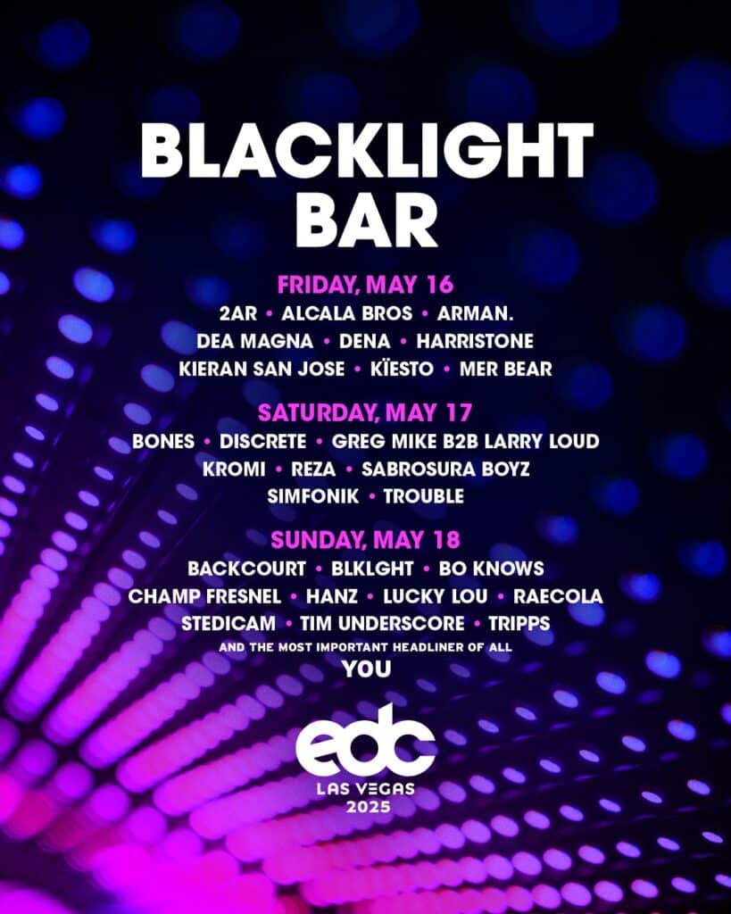 EDC Las Vegas 2025 - Blacklight Bar Lineup