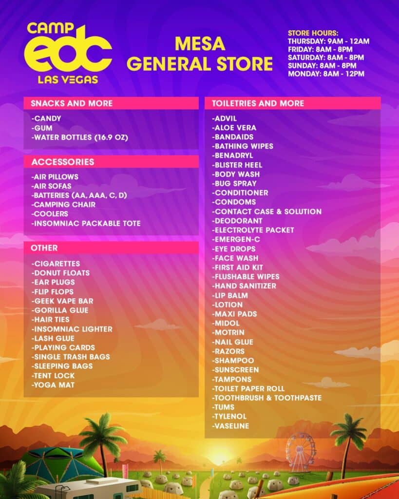 Camp EDC 2025 General Store