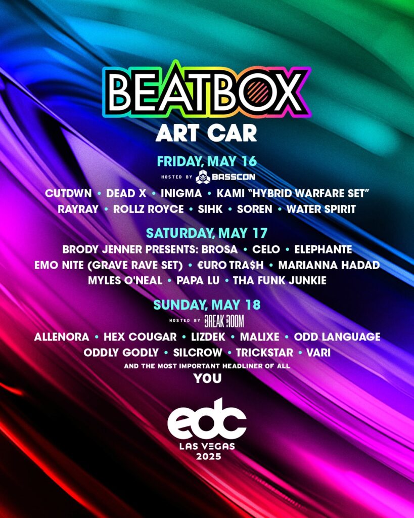 EDC Las Vegas 2025 - Beatbox Art Car Lineup