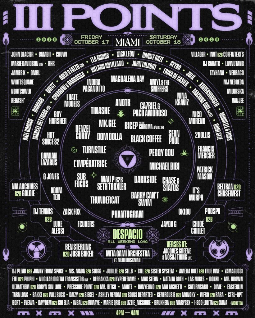 III Points Music Festival 2025 - Phase Two Lineup