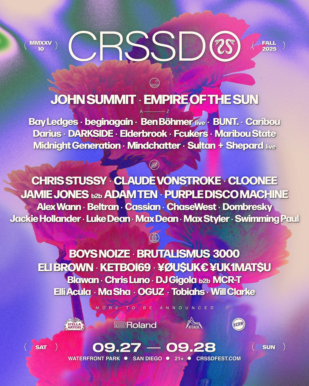 CRSSD Festival Fall 2025 Lineup